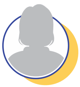 Grey female silhouette icon