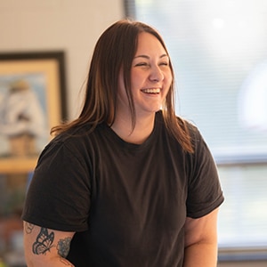 woman-in-a-black-shirt-smiling